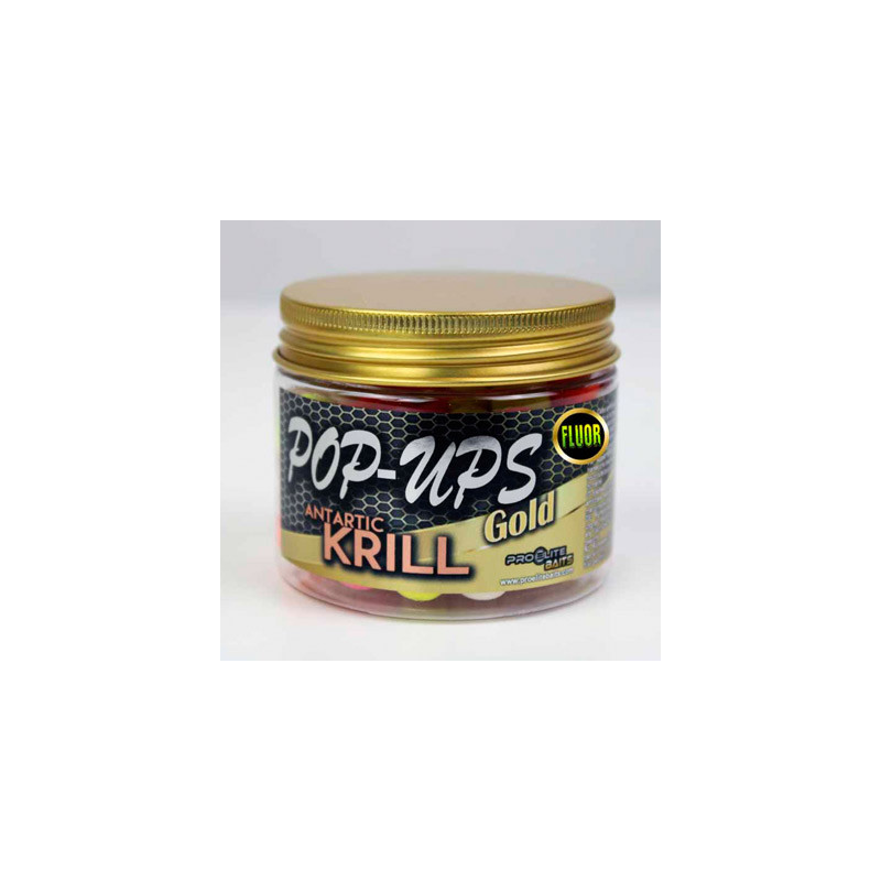 Pro Elite Baits - Pop Ups Gold Antartic Krill Fluo Pro Elite Baits - Pop Ups Gold Antartic Krill Fluo