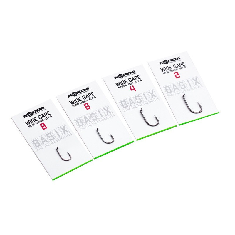 Korda - Hameçons Wide Gape Basix Micro Barbed Korda - Hameçons Wide Gape Basix Micro Barbed