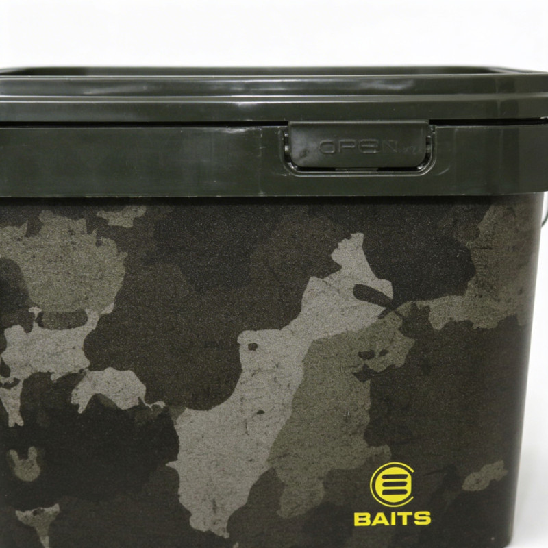 Pro Elite Baits - Seau Rectangular Bucket Camou 10L Pro Elite Baits - Seau Rectangular Bucket Camou 10L