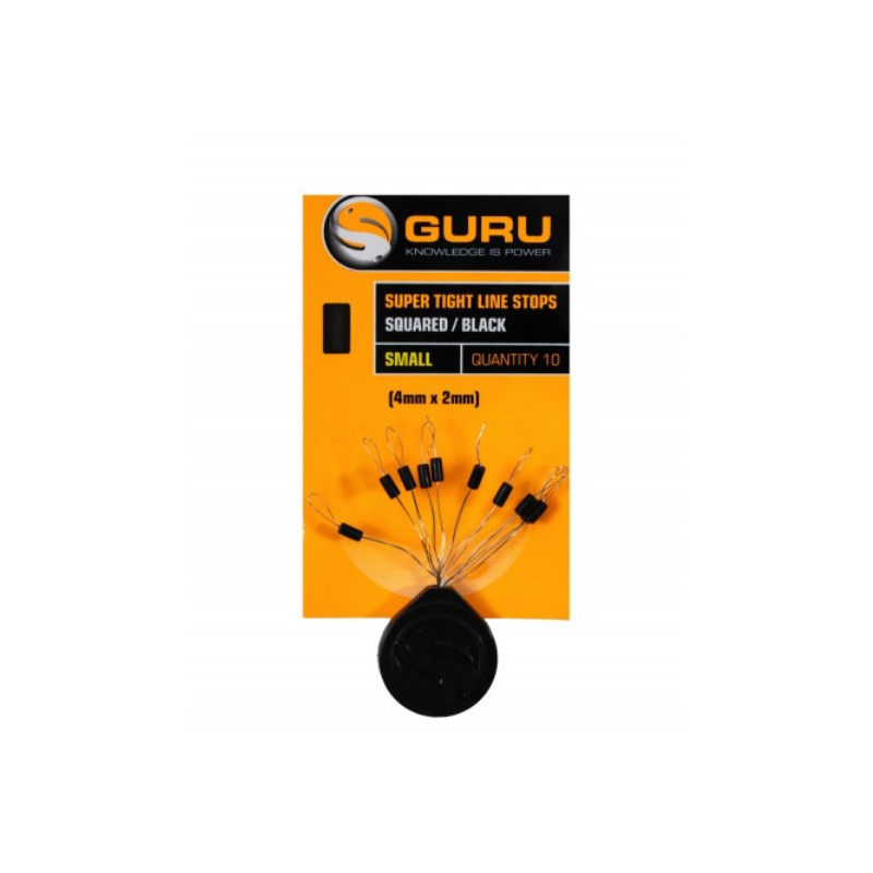 Guru - Stop Float Super Tight Line Stops Square Black Guru - Stop Float Super Tight Line Stops Square Black