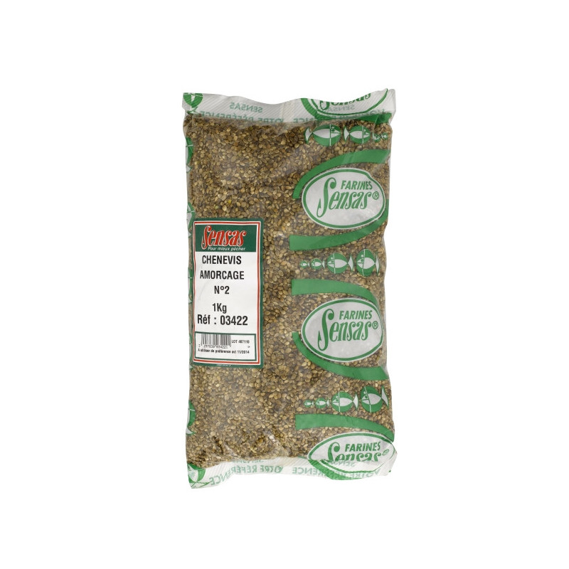 Sensas - Chènevis d'Amorçage n°2 en 1kg Sensas - Chènevis d'Amorçage n°2 en 1kg