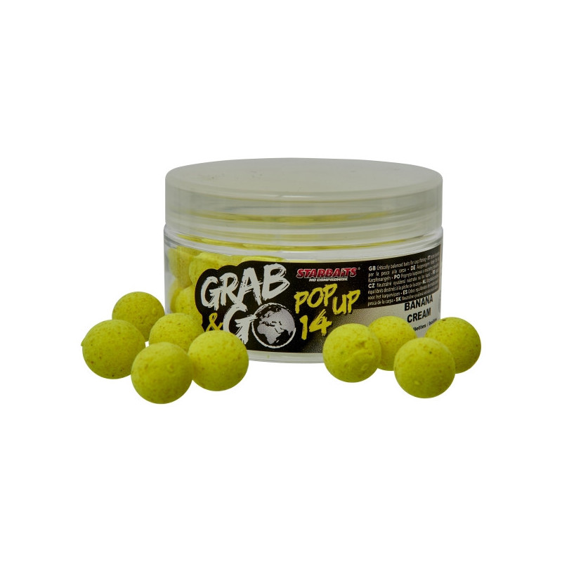 Starbaits - Pop Up Grab and Go Banana Cream 14mm Starbaits - Pop Up Grab and Go Banana Cream 14mm