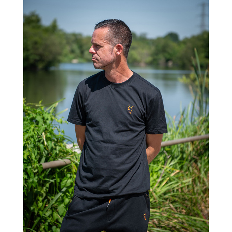 Fox - Classic Tee-Shirt Black Orange Fox - Classic Tee-Shirt Black Orange