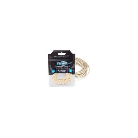 ÉLASTIQUE CREUX - 2.50 MM X 3M - BLANC RIVE