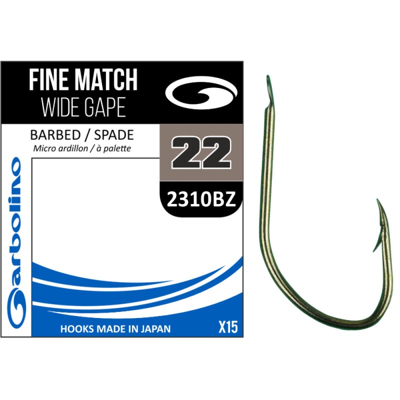 HAMEÇON FINE MATCH WIDE GAPE 2310BZ GARBOLINO HAMEÇON FINE MATCH WIDE GAPE 2310BZ GARBOLINO