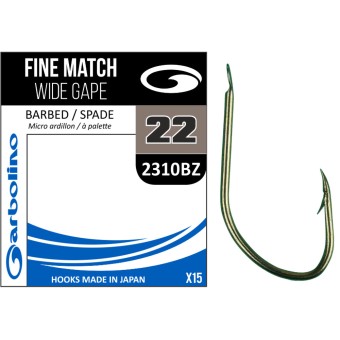 HAMEÇON  FINE MATCH WIDE GAPE 2310BZ GARBOLINO