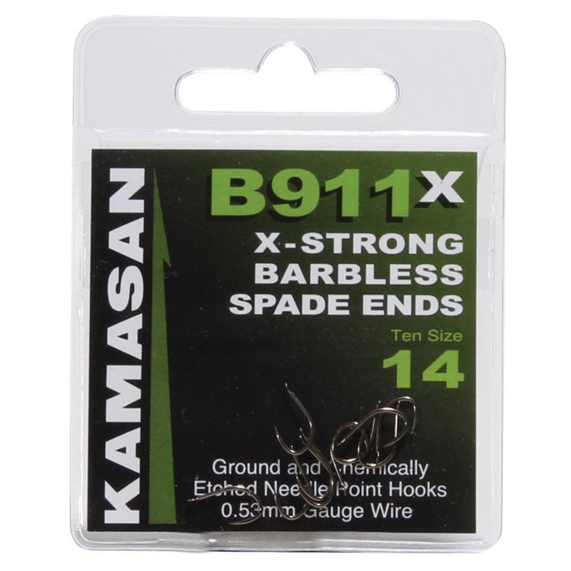 HAMEÇON A PALETTE B911 X-STRONG SPADE END BARBLESS KAMASAN HAMEÇON A PALETTE B911 X-STRONG SPADE END BARBLESS KAMASAN