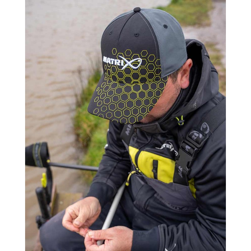 CASQUETTE HEX PRINT BASEBALL CAP BLACK MATRIX