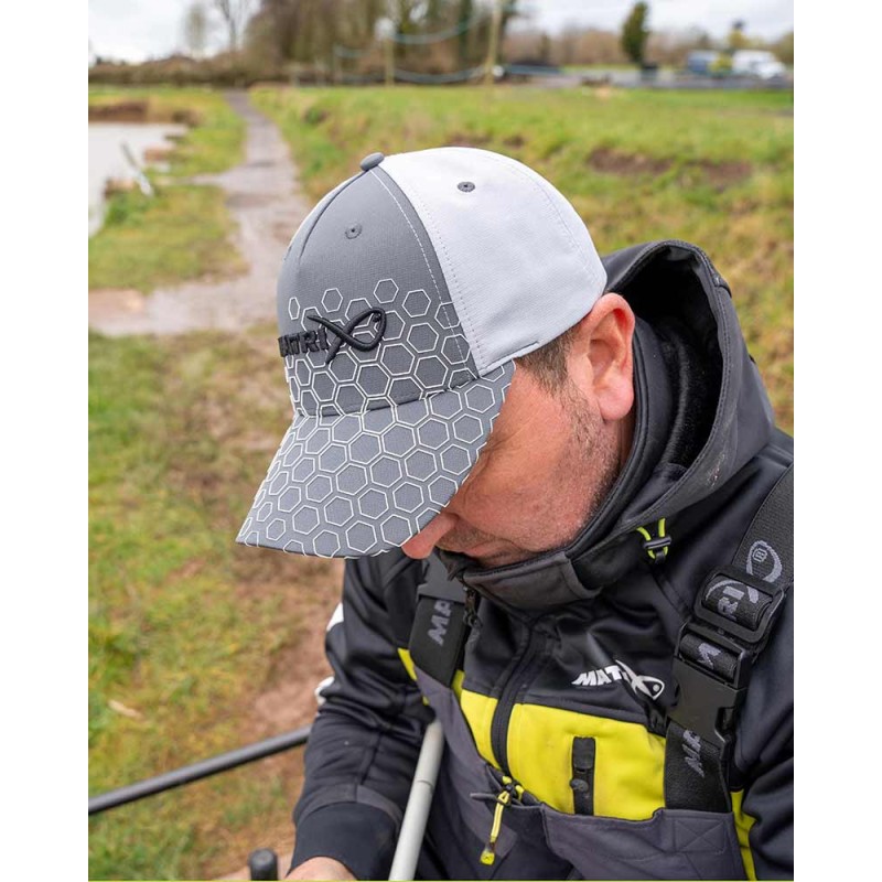 CASQUETTE HEX PRINT BASEBALL CAP GREY MATRIX