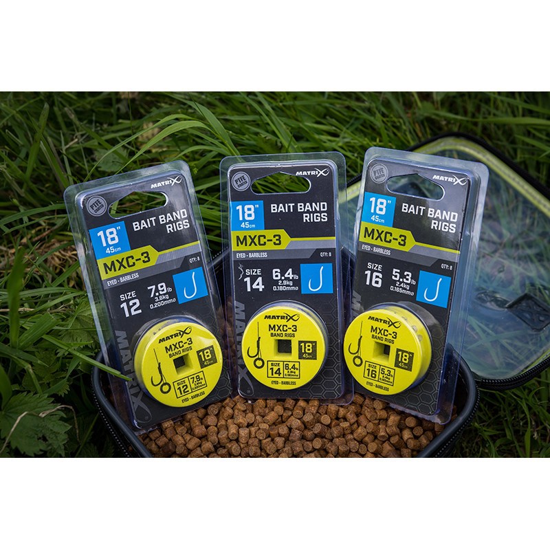 HAMEÇON MONTE MXC-3 45CM BAIT BAND RIGS MATRIX