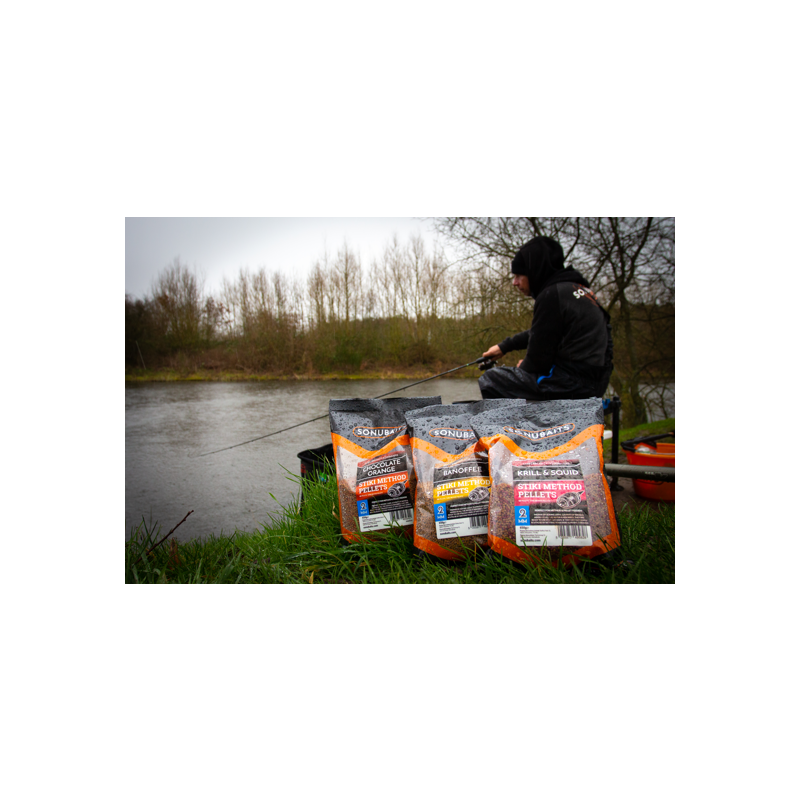 PELLETS STIKI METHOD PELLETS KRILL & SQUID 2 MM SONUBAITS