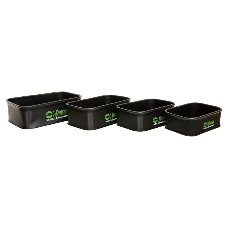 LOT DE 5 BACS RIGIDES EVA BAIT BOX 4 EN 1 SENSAS