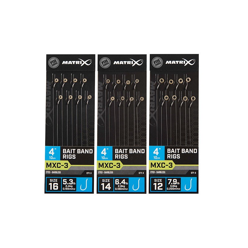 HAMEÇON MONTÉ MXC-3 BARBLESS 10 CM BAIT BAND RIGS MATRIX