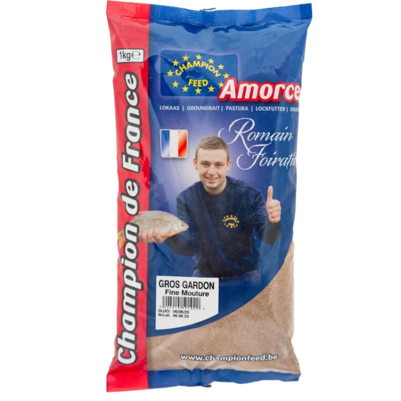 AMORCE ROMAIN FOIRATIER GROS GARDON FINE MOUTURE CHAMPION FEED AMORCE ROMAIN FOIRATIER GROS GARDON FINE MOUTURE CHAMPION FEED
