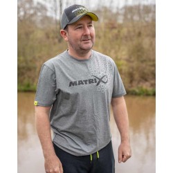 T-SHIRT HEX PRINT GREY MATRIX