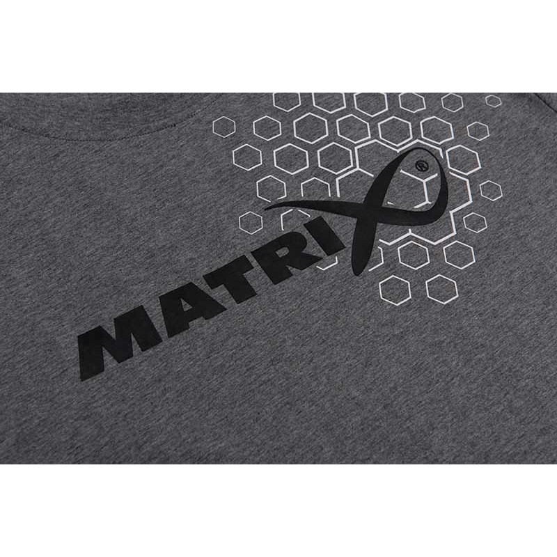 T-SHIRT HEX PRINT GREY MATRIX