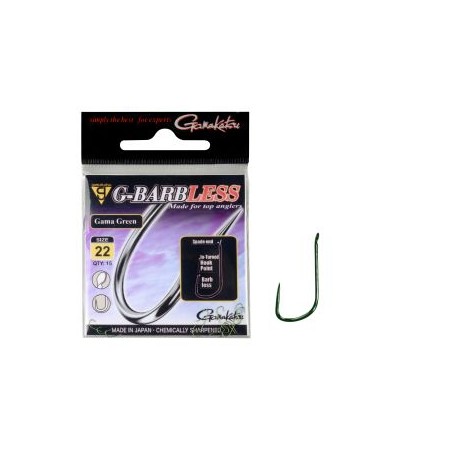 HAMEÇON G-BARBLESS  GREEN GAMAKATSU