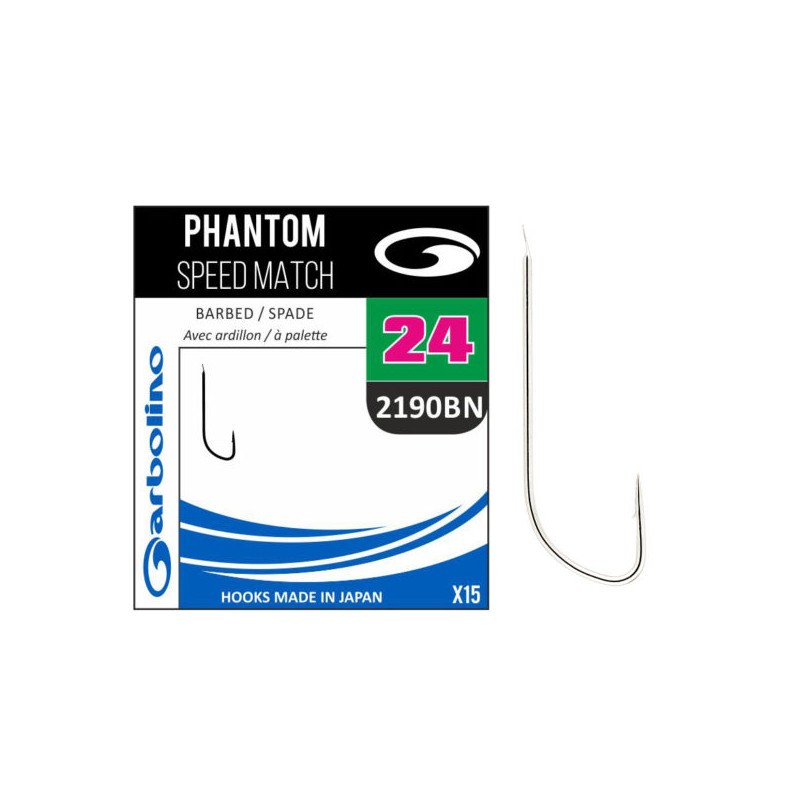 HAMEÇON NON MONTES AVEC ARDILLON PHANTOM SPEED MATCH 2190BN GARBOLINO