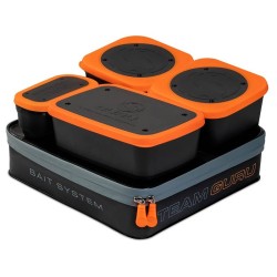TROUSSE A APPÂTS AVEC BOITES  TEAM GURU BAIT SYSTEM GURU