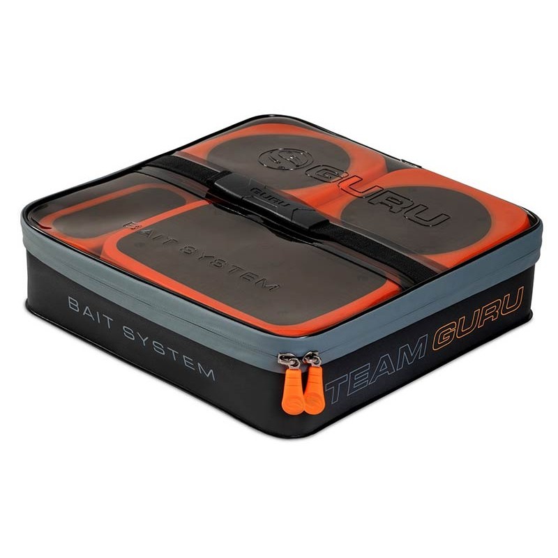 TROUSSE A APPÂTS AVEC BOITES  TEAM GURU BAIT SYSTEM GURU