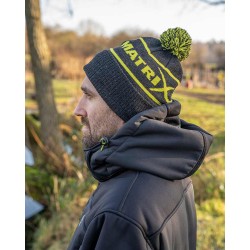 BONNET LIME ET GREY BOBBLE HAT MATRIX
