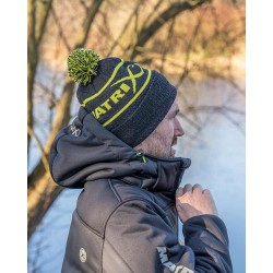 BONNET LIME ET GREY BOBBLE HAT MATRIX