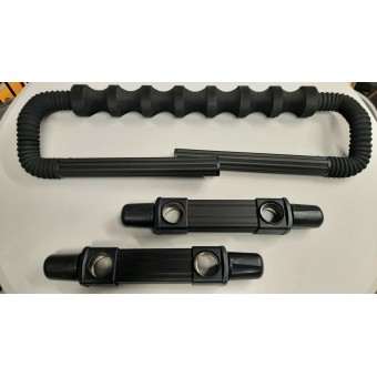 BARRE REPOSE CANNE 7 CRANS+ DEUX BARRES DE LIAISONS 160 MM RIVE