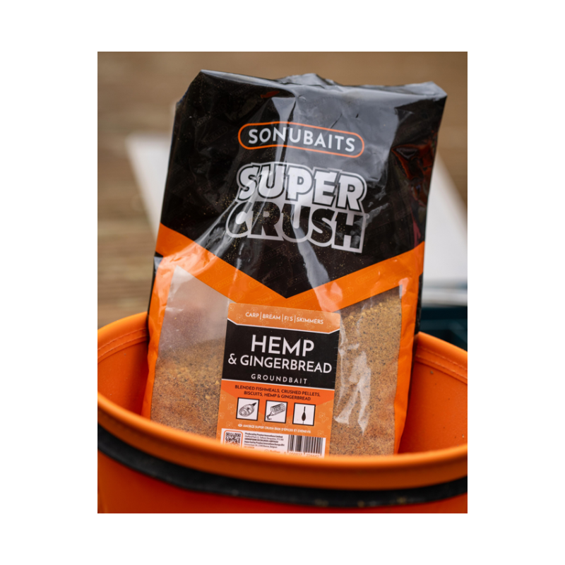 Sonubaits - Amorce Super Crush Hemp & Gingerbread 2kg Sonubaits - Amorce Super Crush Hemp & Gingerbread 2kg