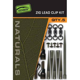Fox Edges - Kit de montages Naturals Zig Lead Clip Kit