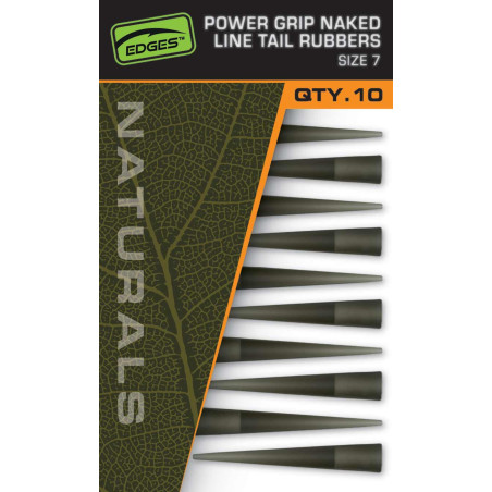 Fox Edges - Power Grip Naked Line Tail Rubbers Size 7 Naturals