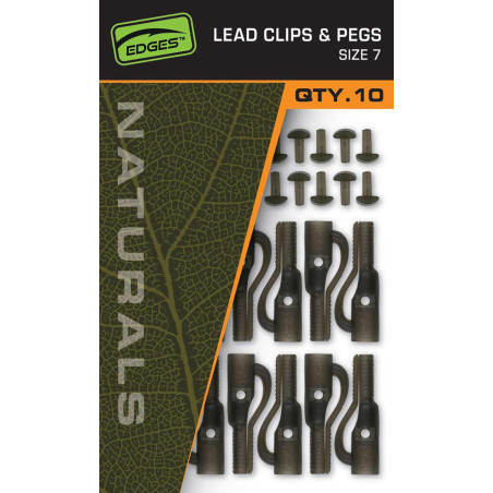 Fox Edges - Lead Clip & Pegs Size 7 Naturals
