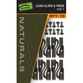 Fox Edges - Lead Clip & Pegs Size 7 Naturals