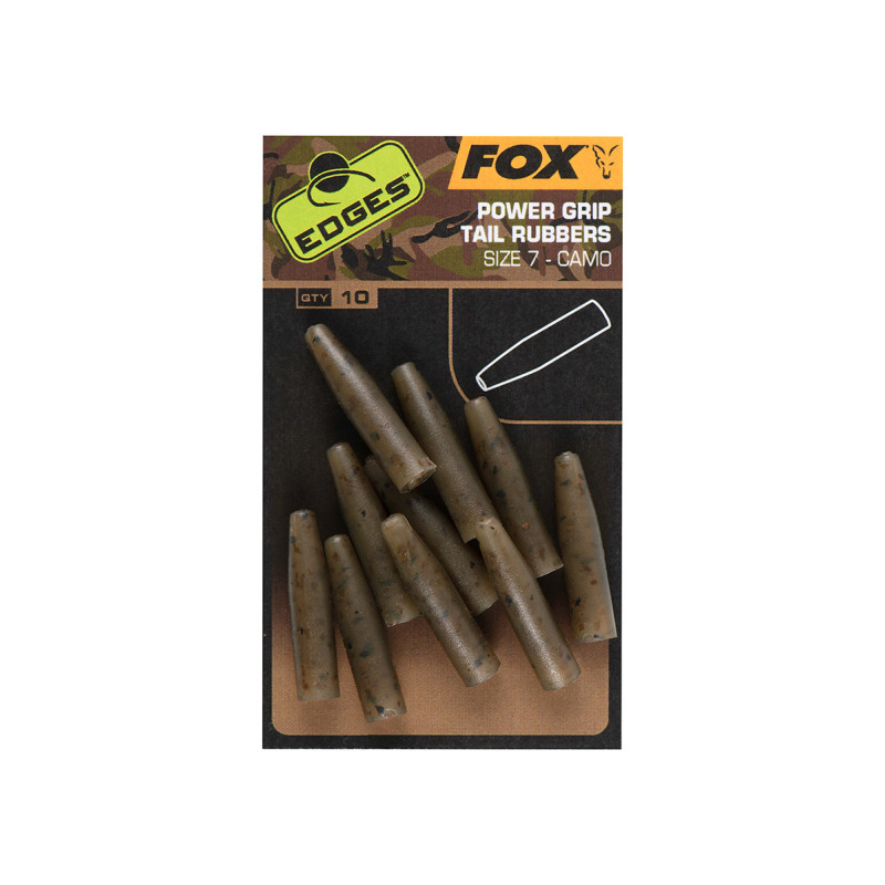 Fox Edges - Power Grip Tail Rubbers Size 7 Camo Fox Edges - Power Grip Tail Rubbers Size 7 Camo