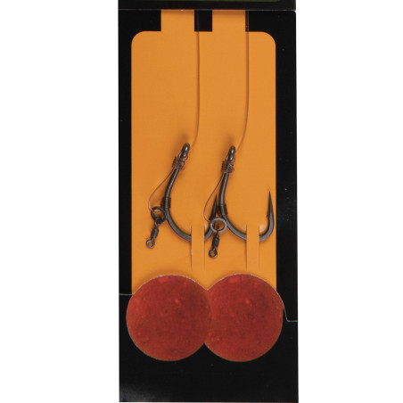 Fox Edges - Bas de ligne montés Curve Short Fluoro D-Rig No 6 20 lb