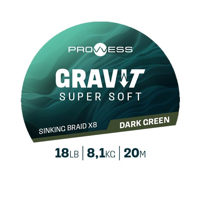 Prowess - Tresse spéciale bas de ligne Gravi-T Super Soft Sinking Prowess - Tresse spéciale bas de ligne Gravi-T Super Soft Sinking