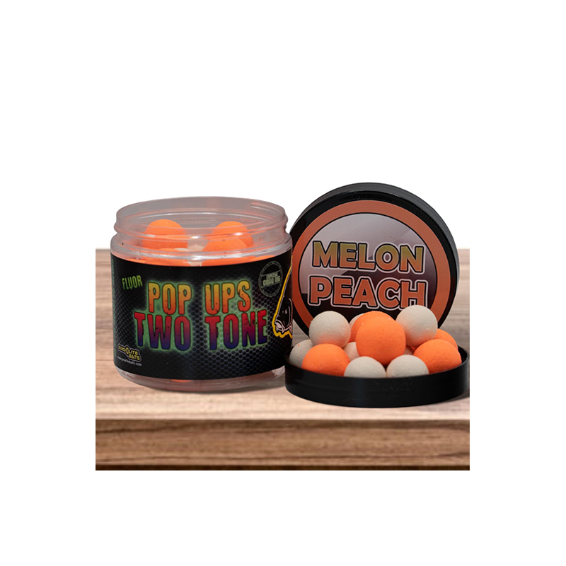 Pro Elite Baits - Pop Ups Two Tone Melon Peach Fluo Pro Elite Baits - Pop Ups Two Tone Melon Peach Fluo