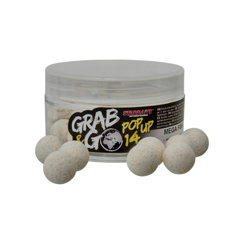 Starbaits - Pop Up Grab and Go Mega Fish 14mm Starbaits - Pop Up Grab and Go Mega Fish 14mm